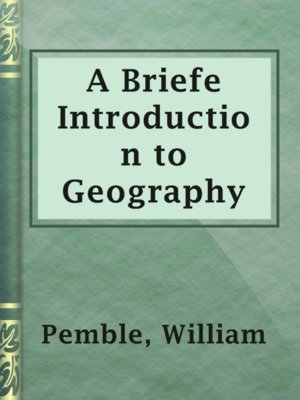 cover image of A Briefe Introduction to Geography